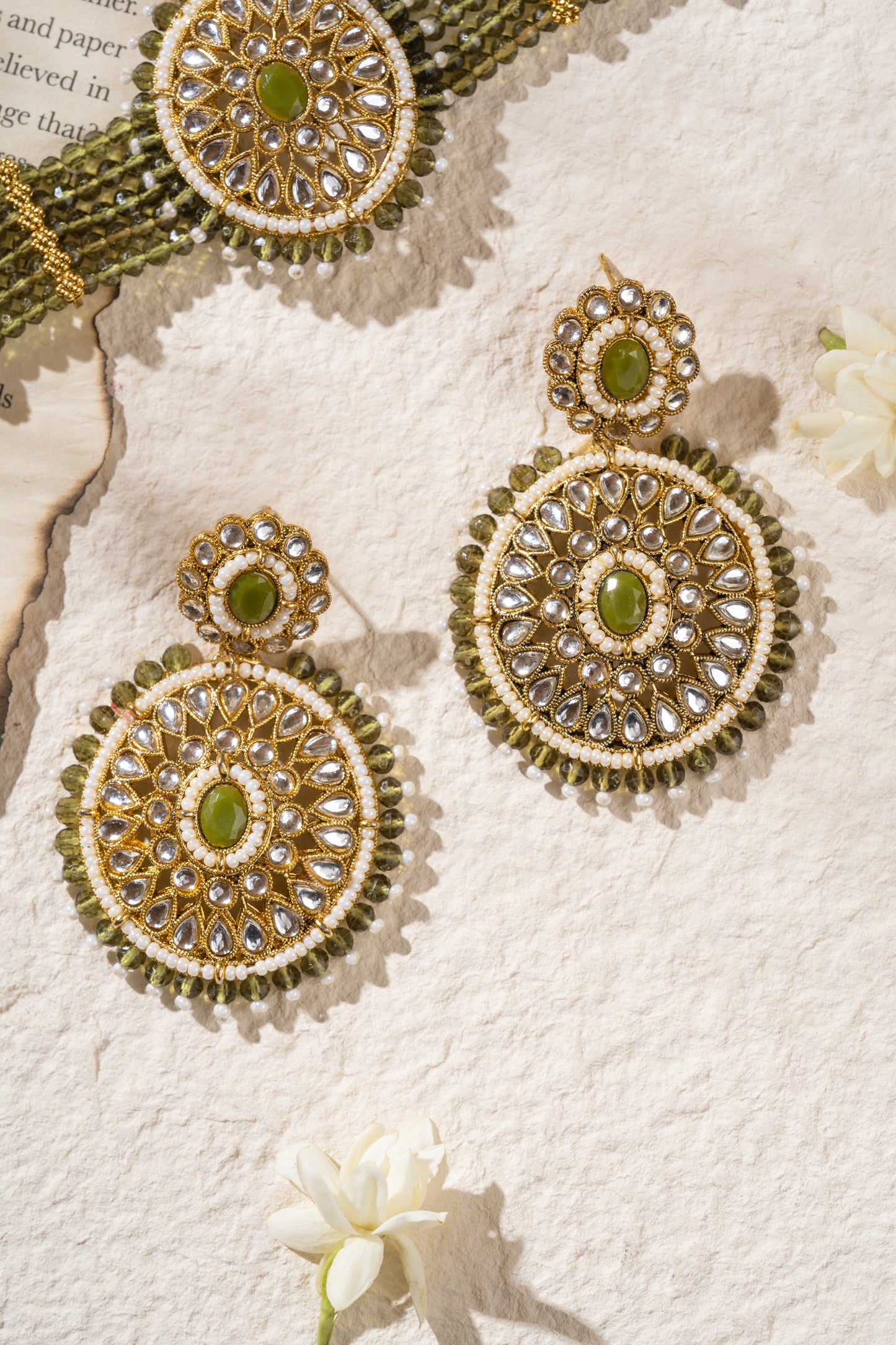 Panna Gold Plated Kundan Necklace Set