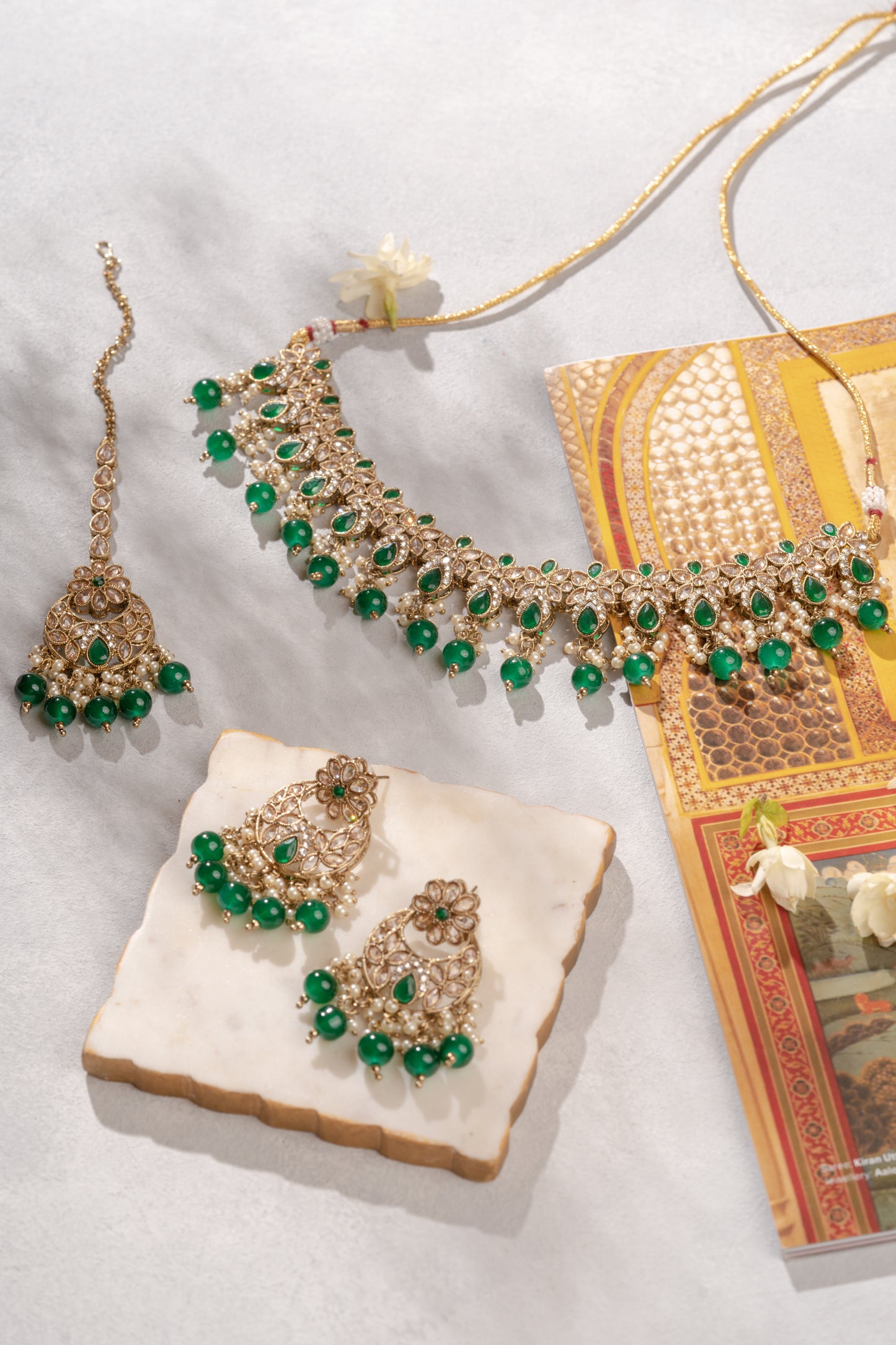 Vrindavana Gold Plated Kundan Necklace Set