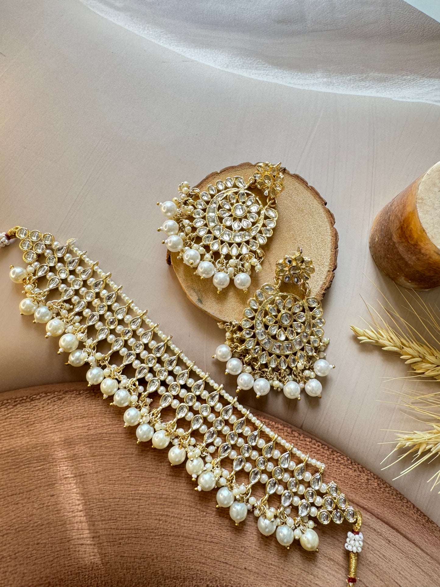 Manikya Gold Plated Kundan Necklace Set