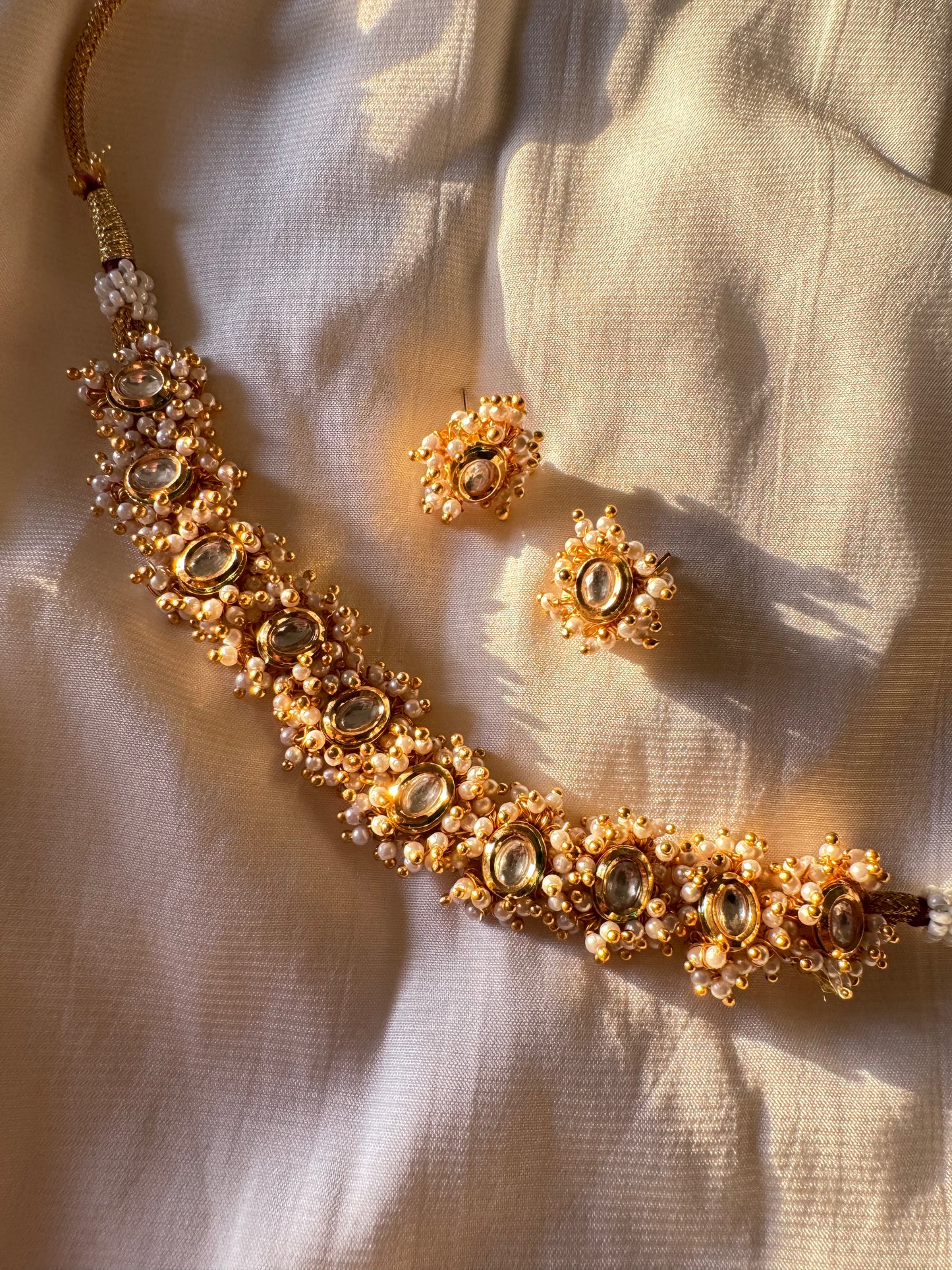 Pranaya Gold Plated Kundan Necklace Set