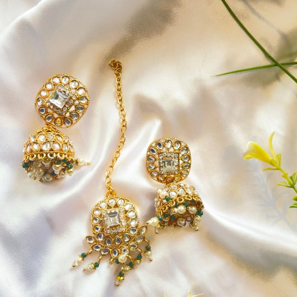 Majestic Gold Plated Kundan Necklace Set