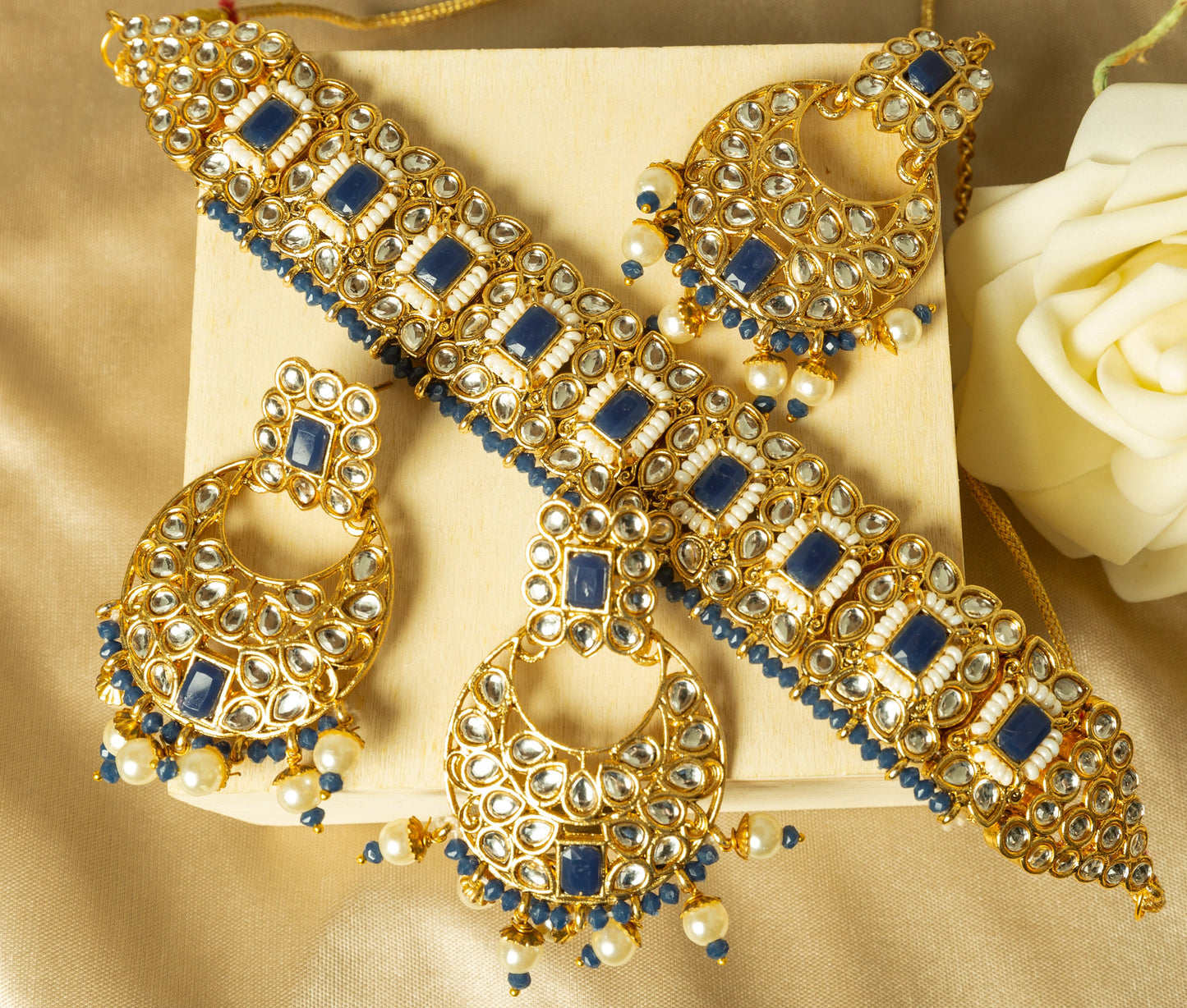 Indrani Gold Plated Kundan Necklace Set