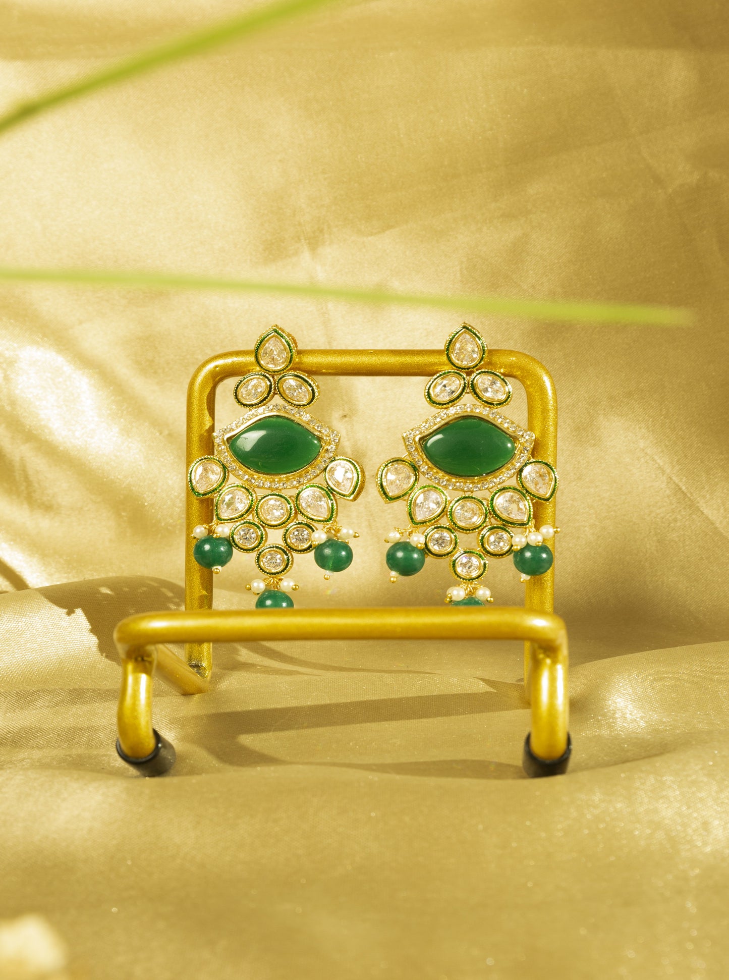 Rukmani Gold Plated Kundan Necklace Set