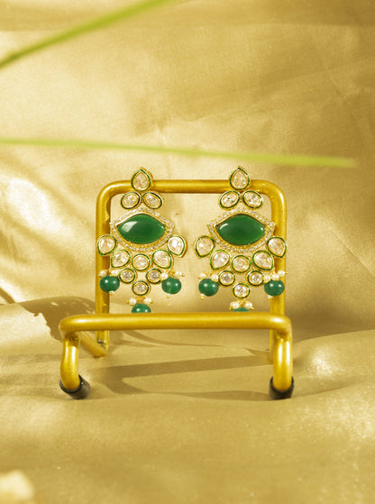 Rukmani Gold Plated Kundan Necklace Set