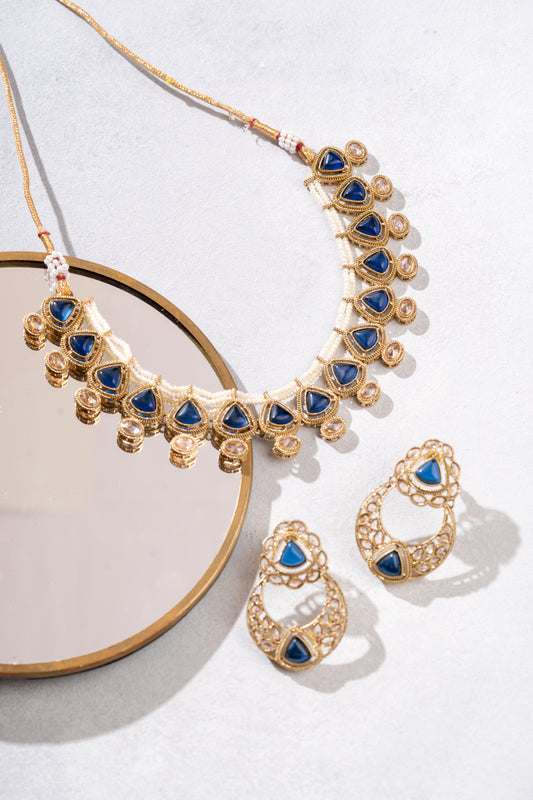 Akshara Gold Plated Kundan Necklace Set