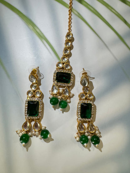 Sadaf Gold Plated Jadau Necklace Set